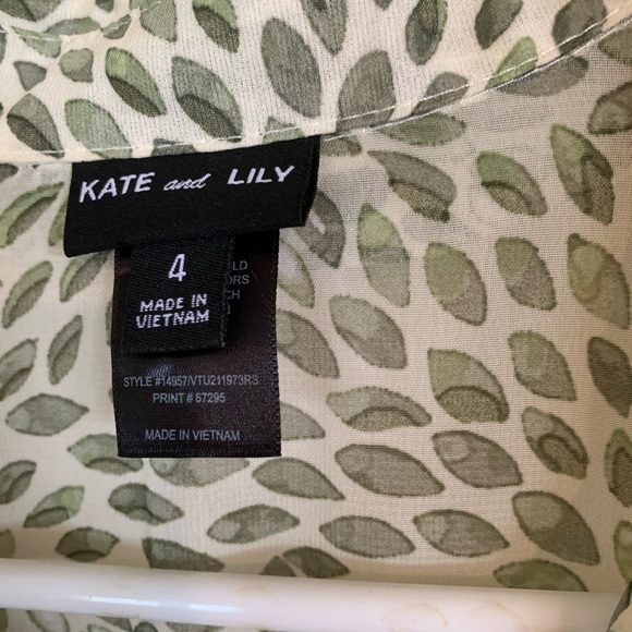 Olive Leaf Sheer Dress - Picture 5 of 7